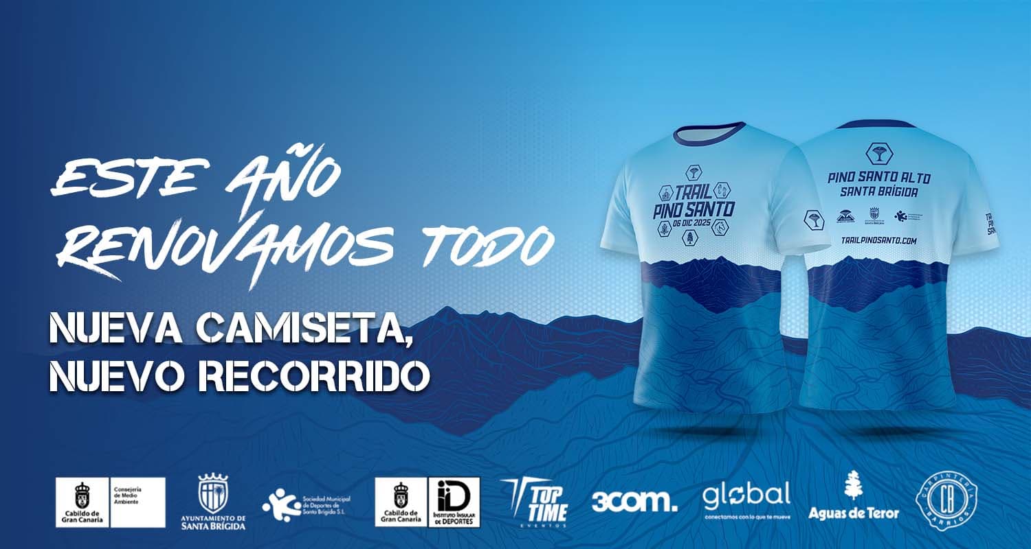 Camiseta del Trail Pino Santo, carrera de trail en Gran Canaria, Santa Brígida