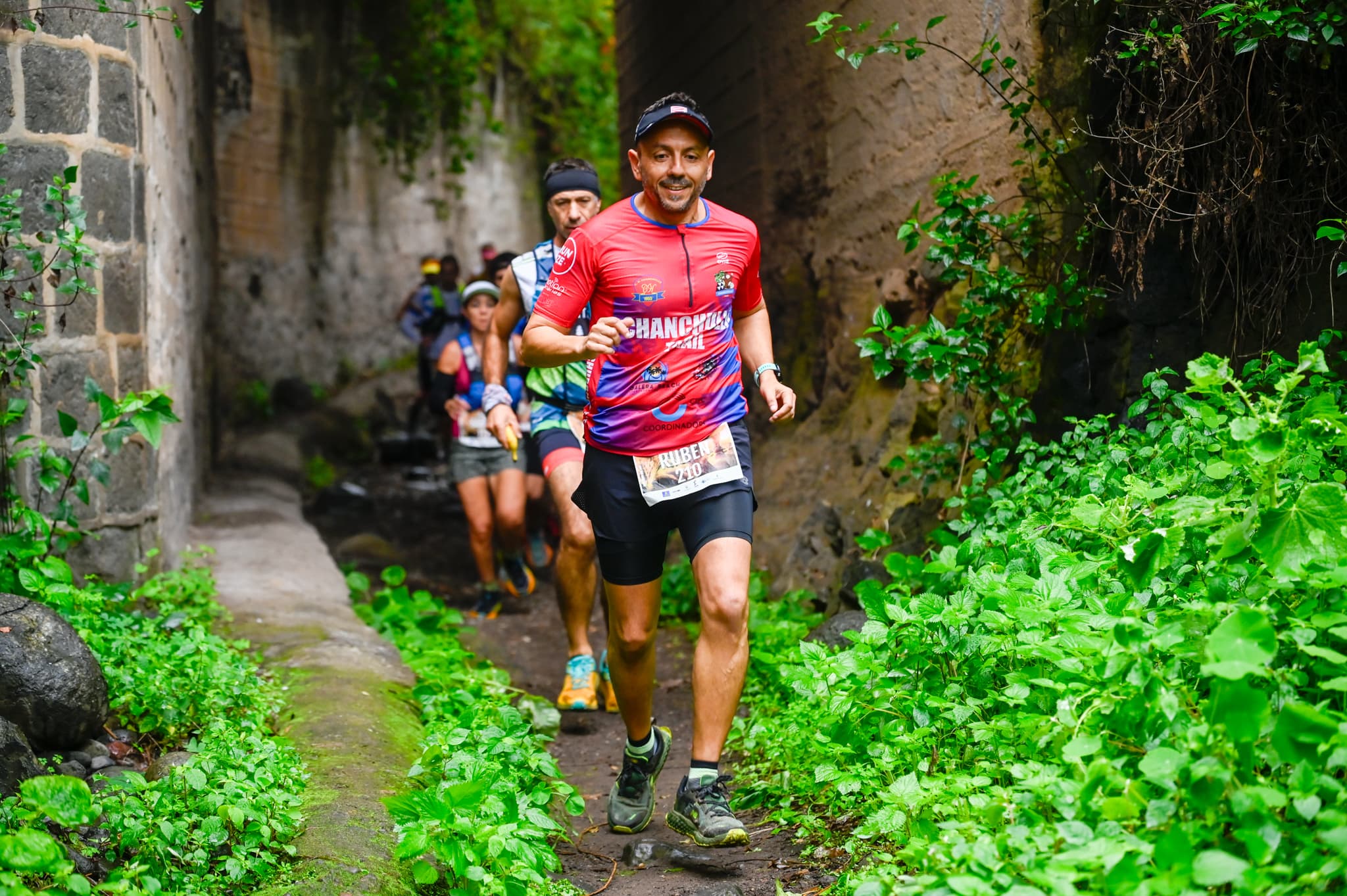 Personas corriendo en medio de la naturaleza en la Trail Pino Santo