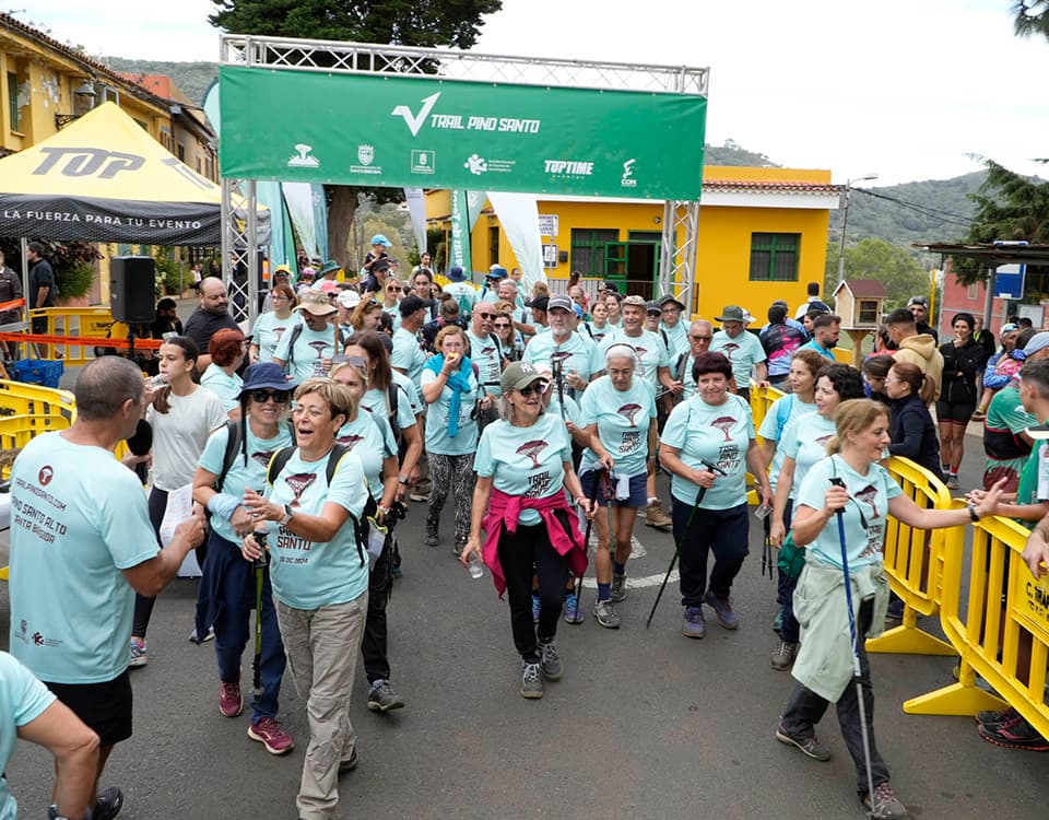 Llegada a meta de la ruta de senderismo