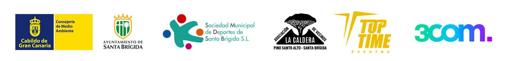 Logos de los patrocinadores de la Trail Pino Santo